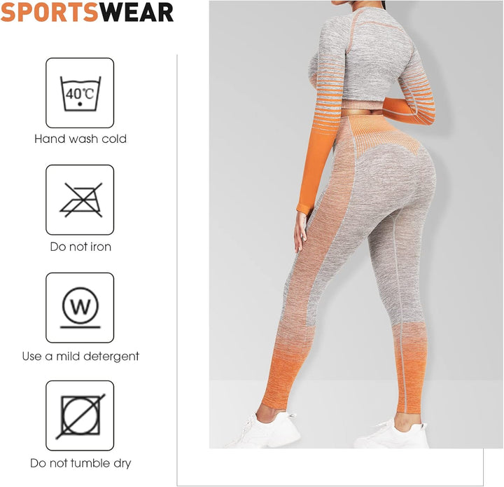 Comfortable Yoga Set - SparkFit-Long Sleeve Black-S-Nora Luxe