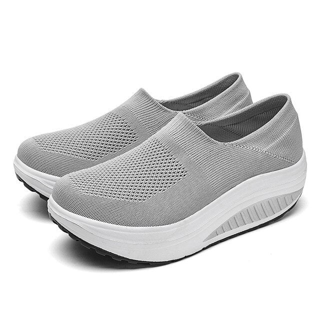ComfortStride Slides | Women's Flip Flop Sneakers with Orthopedic Footbed-Gray-5.5-Nora Luxe