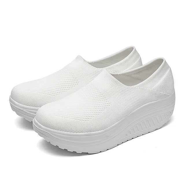 ComfortStride Slides | Women's Flip Flop Sneakers with Orthopedic Footbed-White-5.5-Nora Luxe