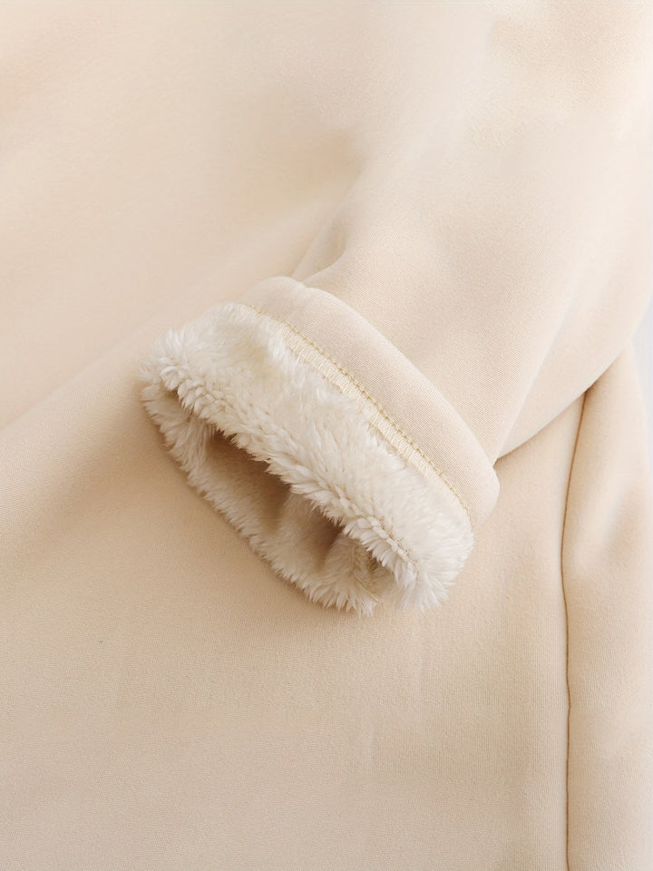 Comfy Fleece Sweatshirt - Liona-Pink-S-Nora Luxe