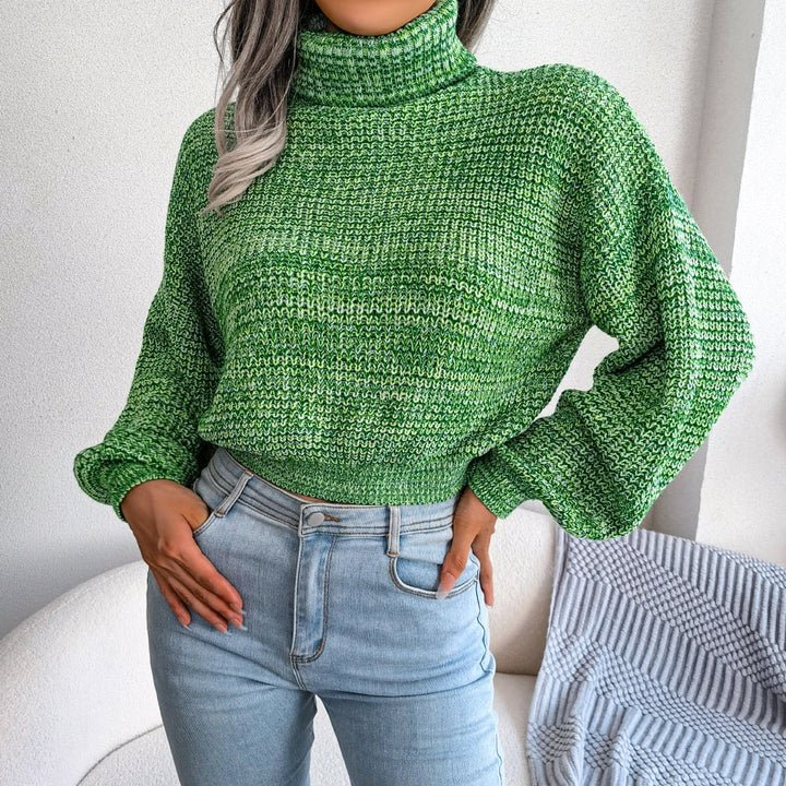 Comfy Knitted Turtleneck - Emilia-Green-S-Nora Luxe