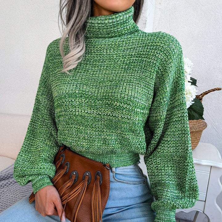 Comfy Knitted Turtleneck - Emilia-Green-S-Nora Luxe