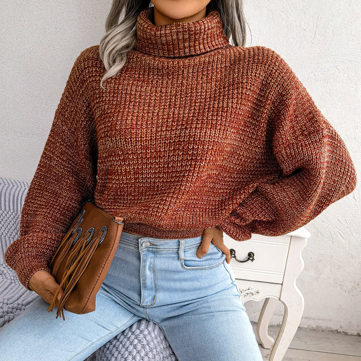 Comfy Knitted Turtleneck - Emilia-Green-S-Nora Luxe