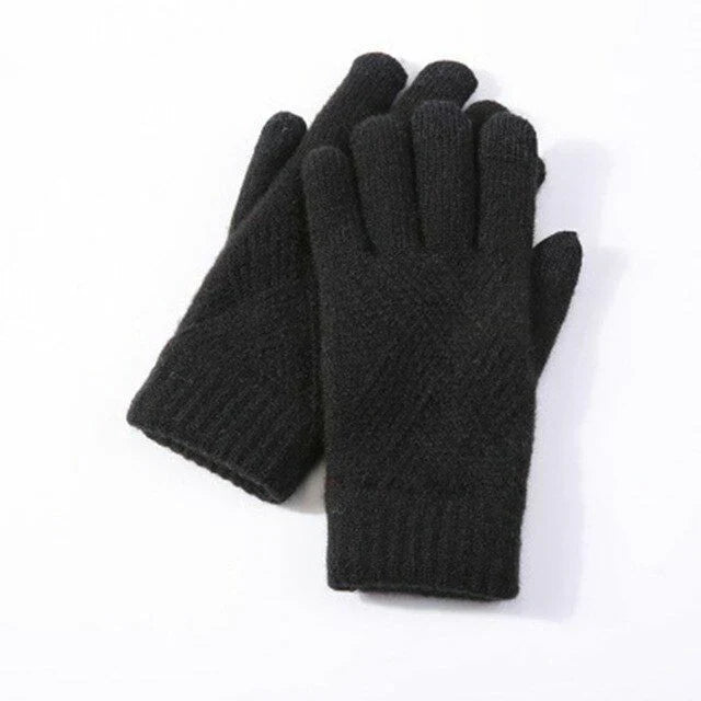 Comfy Knitted Women's Gloves - Isabelle-Black-Nora Luxe