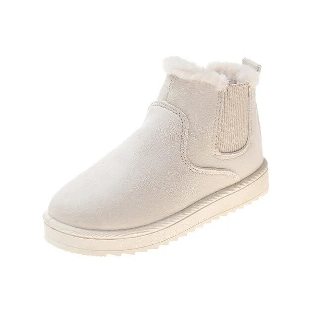 Comfy Thermal Slip-on Snow Boots - Sofia-Beige-4.0-Nora Luxe
