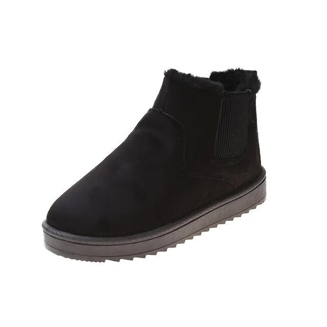 Comfy Thermal Slip-on Snow Boots - Sofia-Black-4.0-Nora Luxe