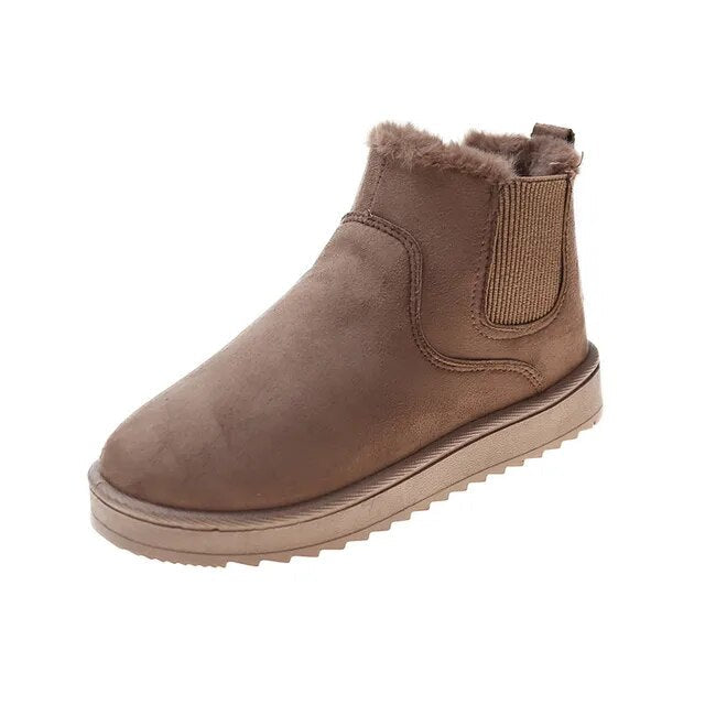 Comfy Thermal Slip-on Snow Boots - Sofia-Brown-4.0-Nora Luxe