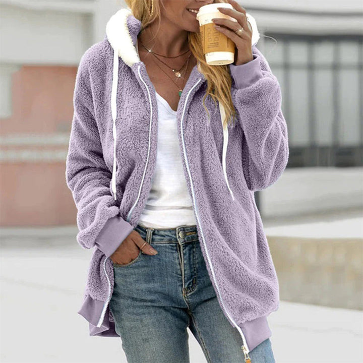 Comfy Vest with Stylish Hood - Aurora-Purple-L-Nora Luxe