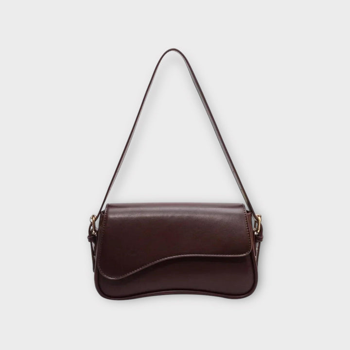 Compact Ladies Shoulder Bag - Sophia-Reddish-brown-Nora Luxe