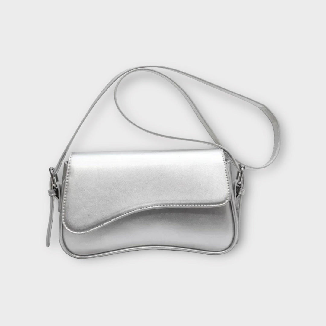 Compact Ladies Shoulder Bag - Sophia-Silver-Nora Luxe