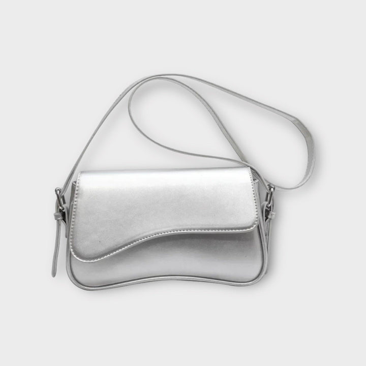 Compact Ladies Shoulder Bag - Sophia-Silver-Nora Luxe
