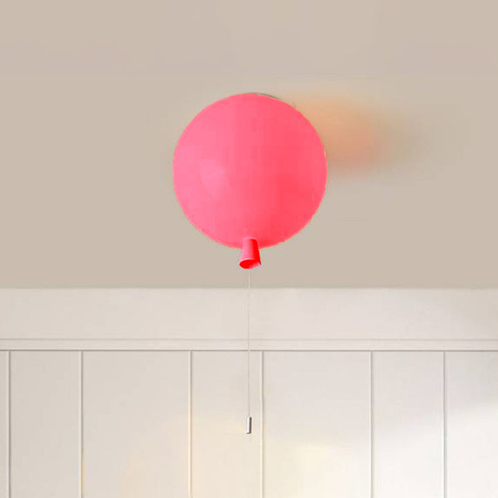 Compact Modern LED Balloon Ceiling Light - AuraLite-7.87 in-Pink-Nora Luxe