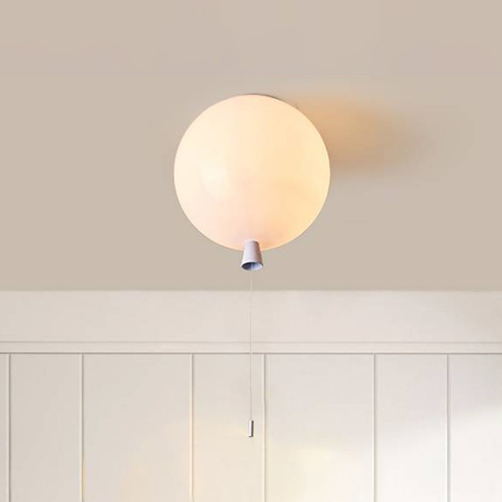 Compact Modern LED Balloon Ceiling Light - AuraLite-7.87 in-White-Nora Luxe