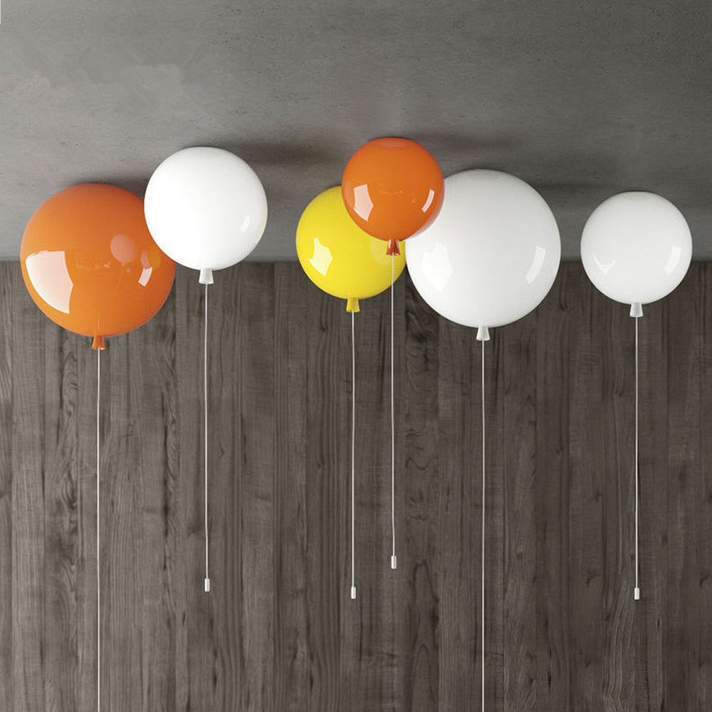 Compact Modern LED Balloon Ceiling Light - AuraLite-7.87 in-White-Nora Luxe