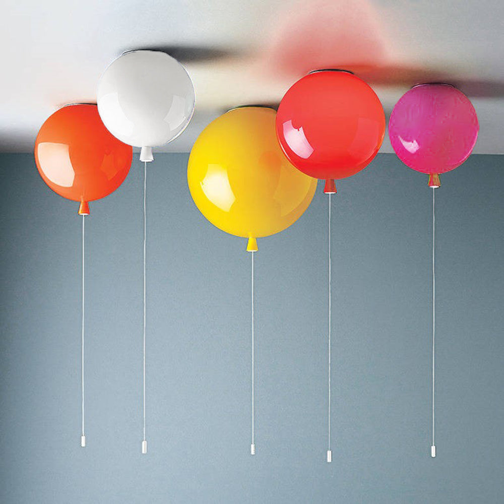 Compact Modern LED Balloon Ceiling Light - AuraLite-7.87 in-White-Nora Luxe