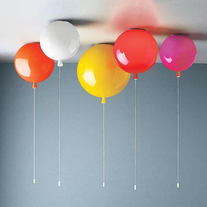 Compact Modern LED Balloon Ceiling Light - AuraLite-7.87 in-White-Nora Luxe