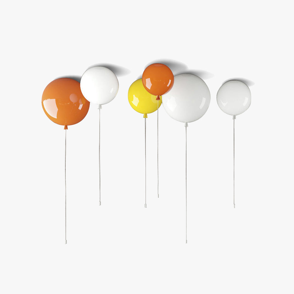 Compact Modern LED Balloon Ceiling Light - AuraLite-7.87 in-White-Nora Luxe