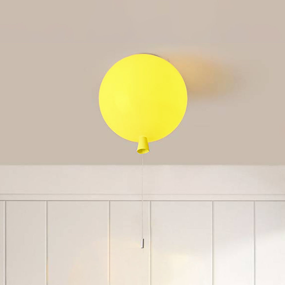 Compact Modern LED Balloon Ceiling Light - AuraLite-7.87 in-Yellow-Nora Luxe