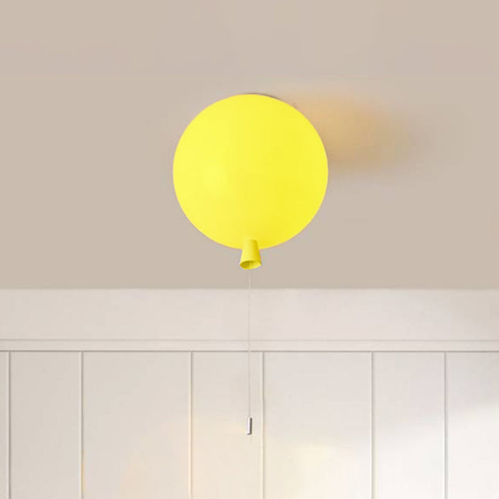 Compact Modern LED Balloon Ceiling Light - AuraLite-7.87 in-Yellow-Nora Luxe