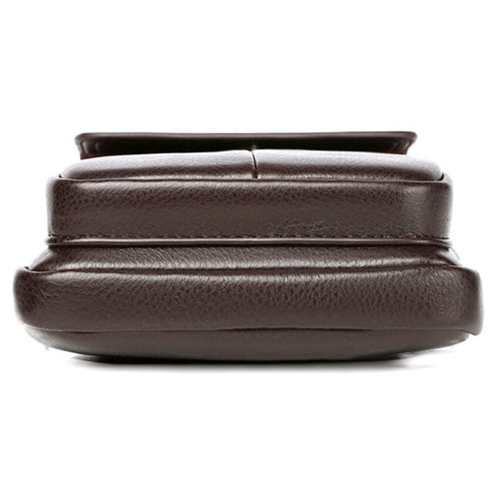 Compact PU Leather Crossbody Bag for Men with Adjustable Strap