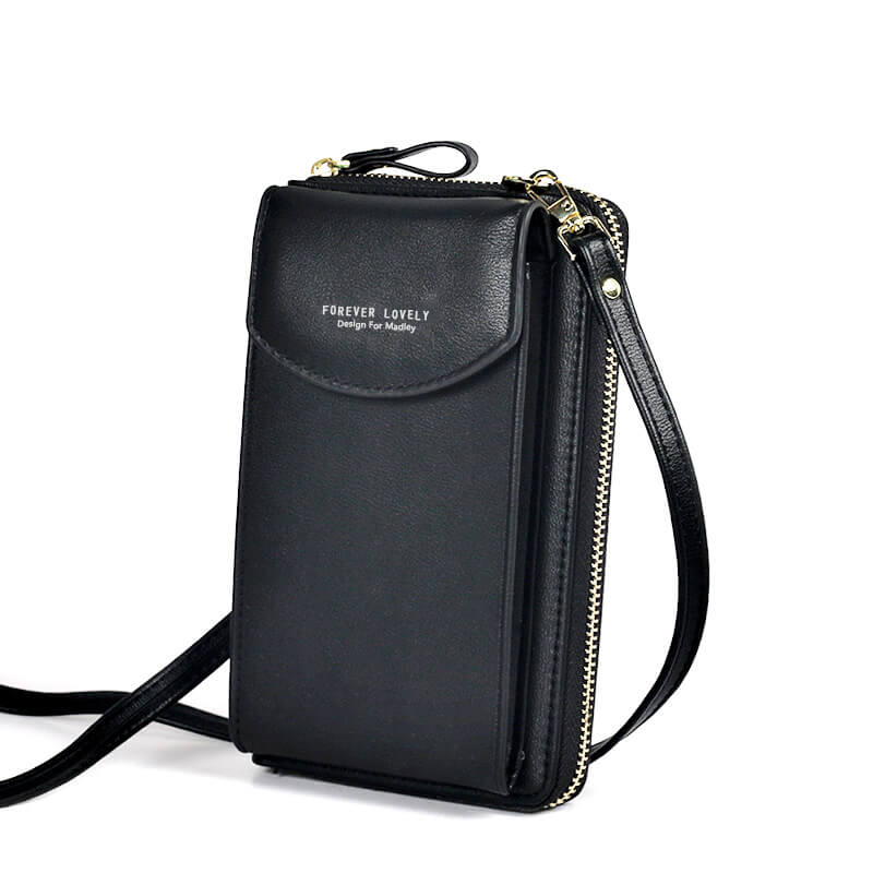 Compact PU Leather Crossbody Shoulder Bag with Adjustable Strap