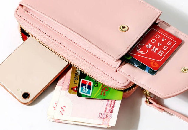 Compact PU Leather Crossbody Shoulder Bag with Adjustable Strap