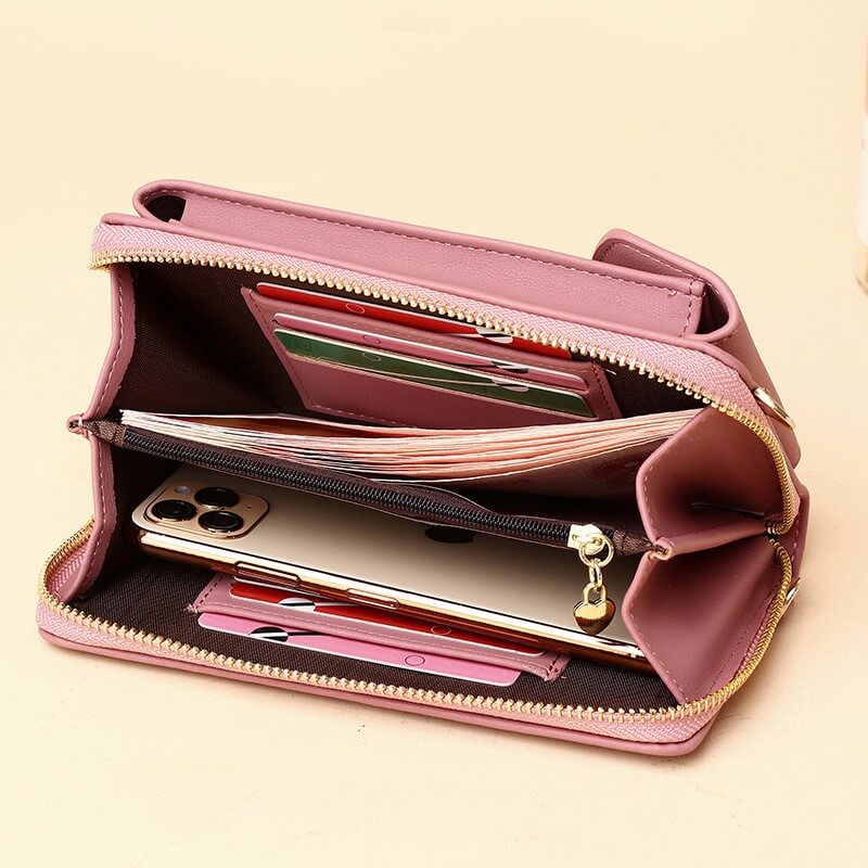 Compact PU Leather Crossbody Shoulder Bag with Adjustable Strap