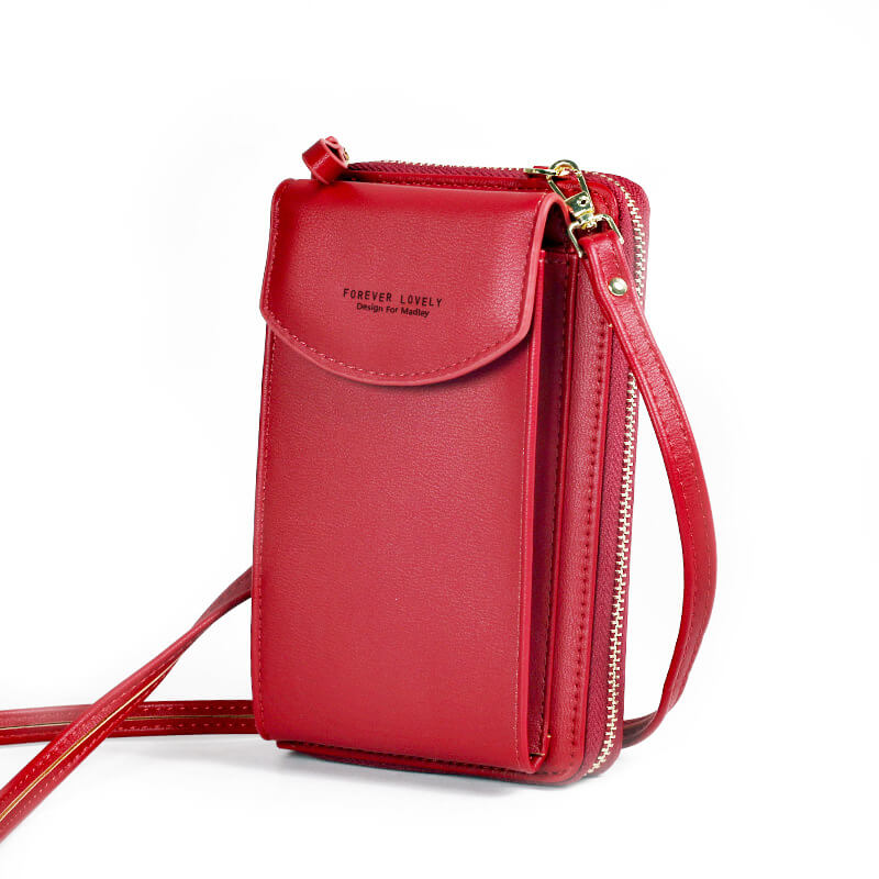 Compact PU Leather Crossbody Shoulder Bag with Adjustable Strap