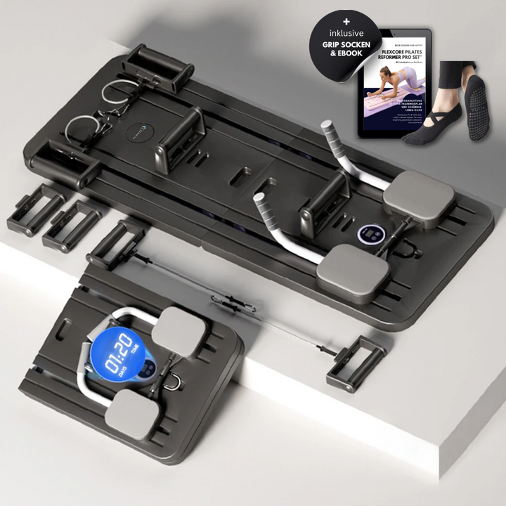 Complete Pilates Reformer Set - CoreFlex Pro-Black-Nora Luxe
