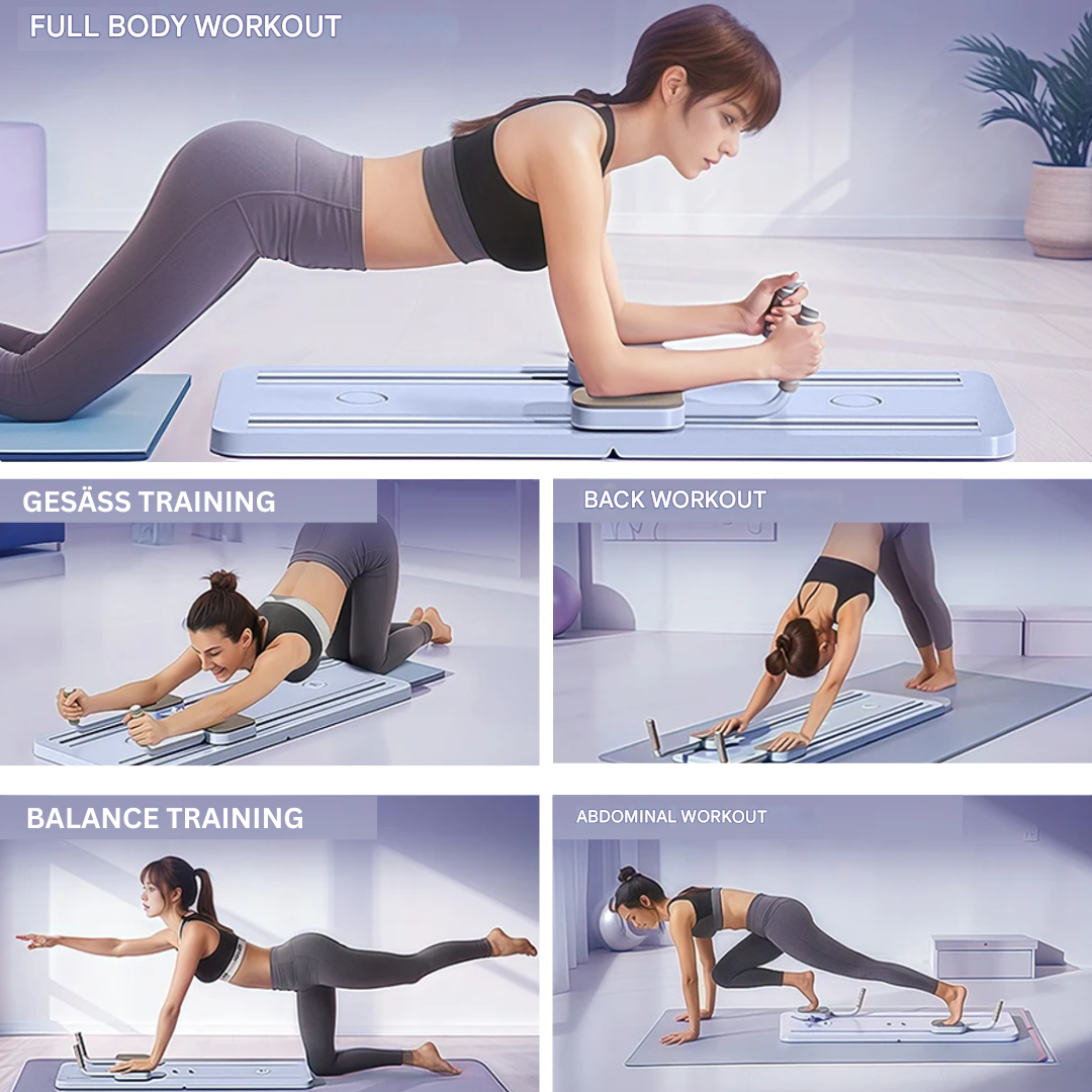 Complete Pilates Reformer Set - CoreFlex Pro-Purple-Nora Luxe