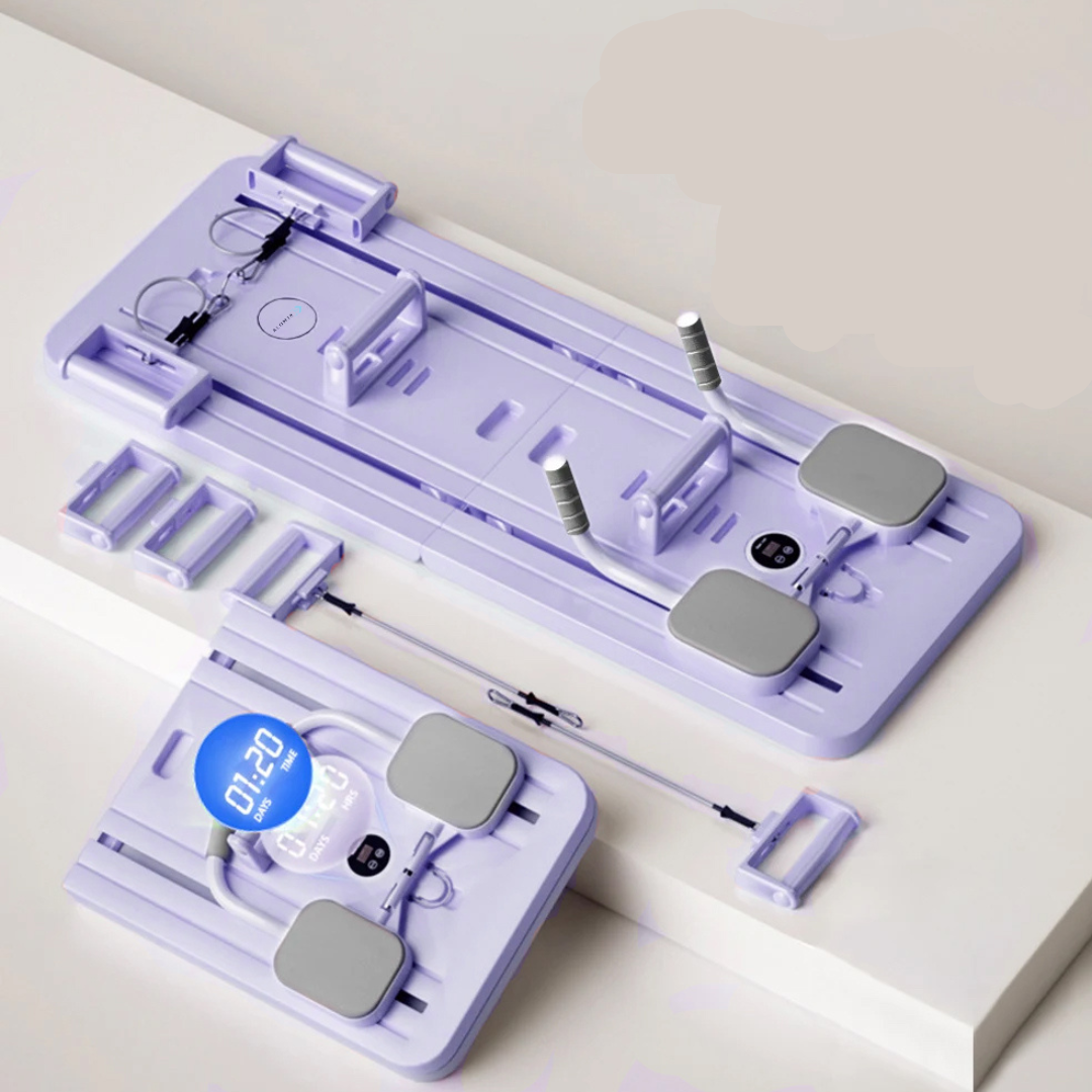 Complete Pilates Reformer Set - CoreFlex Pro-Purple-Nora Luxe