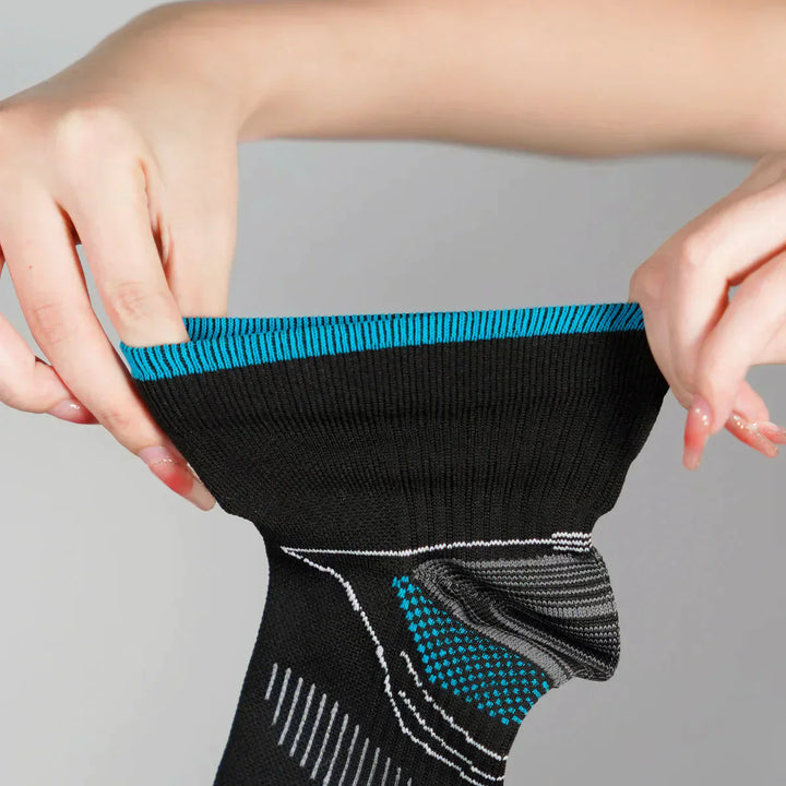 Compression socks - TheraSupport-2 pairs black + 2 pairs white-3.5 to 8.0-Nora Luxe
