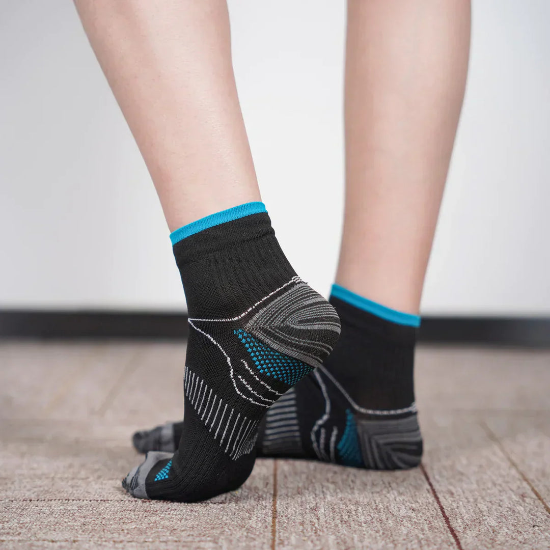 Compression socks - TheraSupport-2 pairs black + 2 pairs white-3.5 to 8.0-Nora Luxe