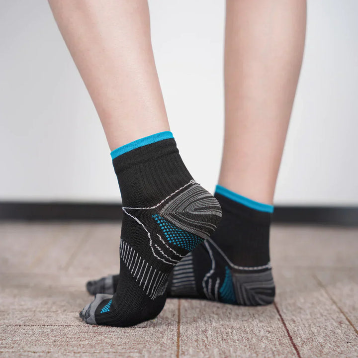 Compression socks - TheraSupport-2 pairs black + 2 pairs white-3.5 to 8.0-Nora Luxe