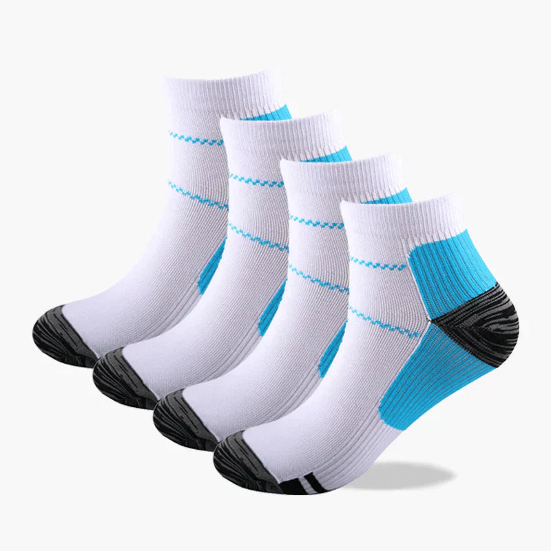 Compression socks - TheraSupport-2 pairs black + 2 pairs white-3.5 to 8.0-Nora Luxe