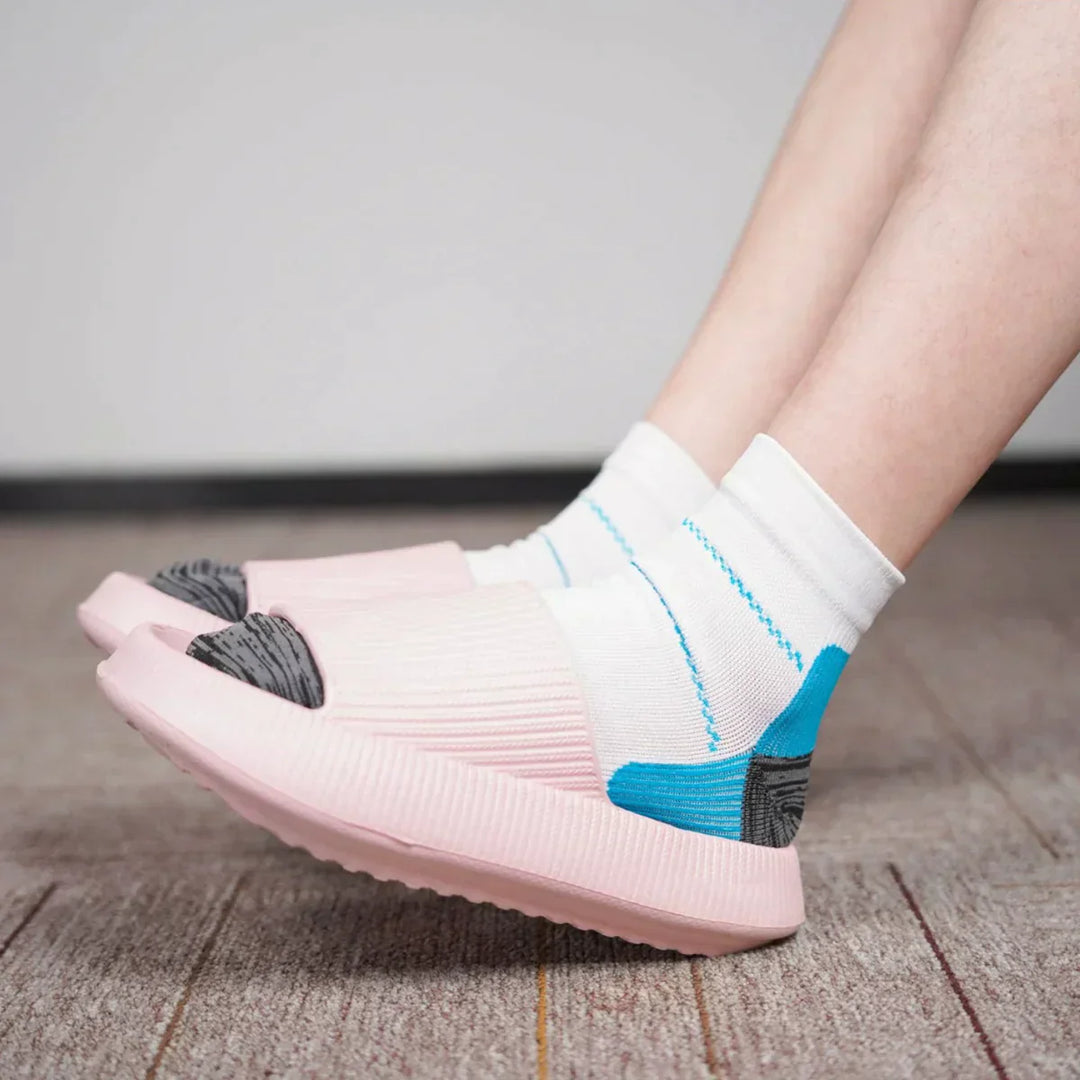 Compression socks - TheraSupport-2 pairs black + 2 pairs white-3.5 to 8.0-Nora Luxe