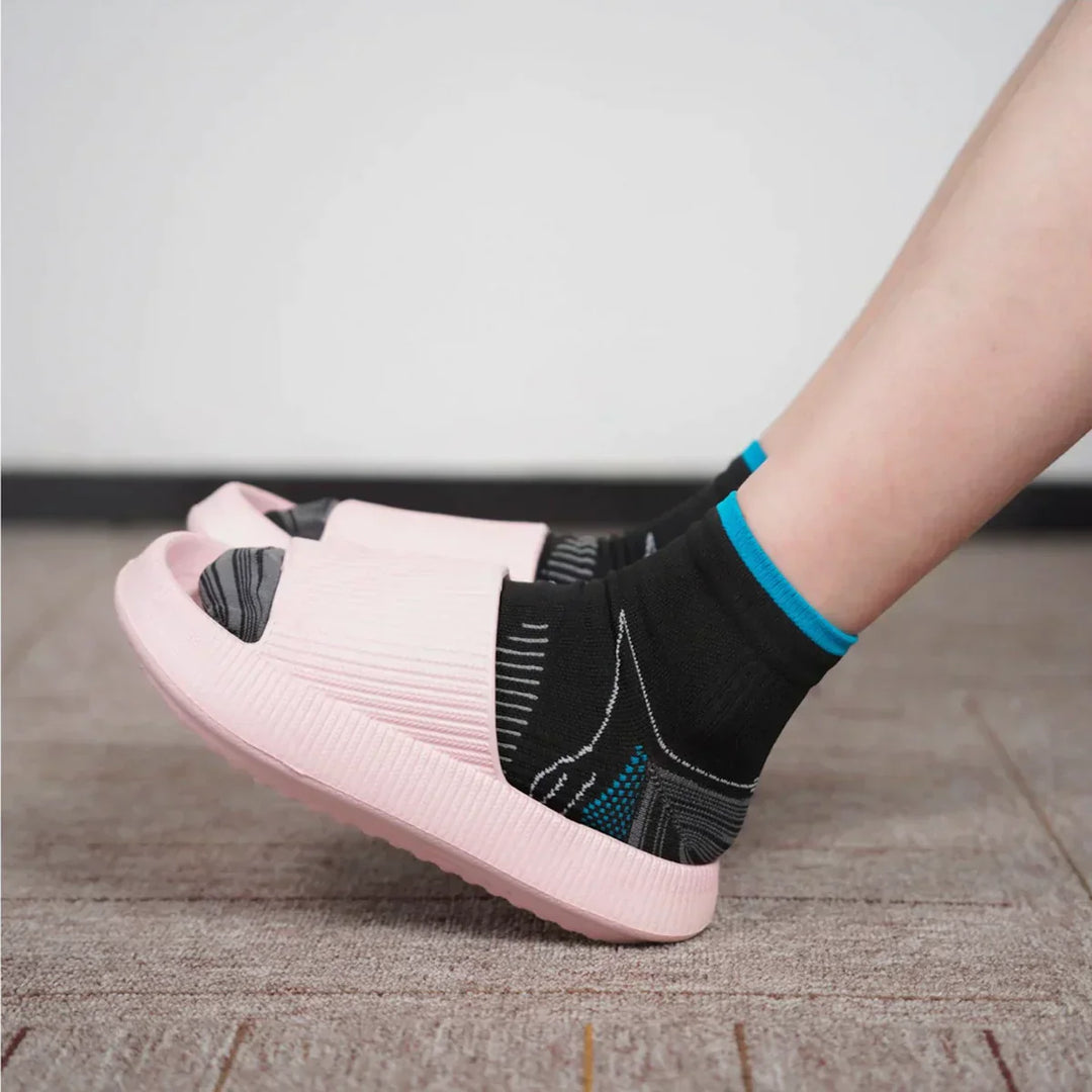 Compression socks - TheraSupport-2 pairs black + 2 pairs white-3.5 to 8.0-Nora Luxe