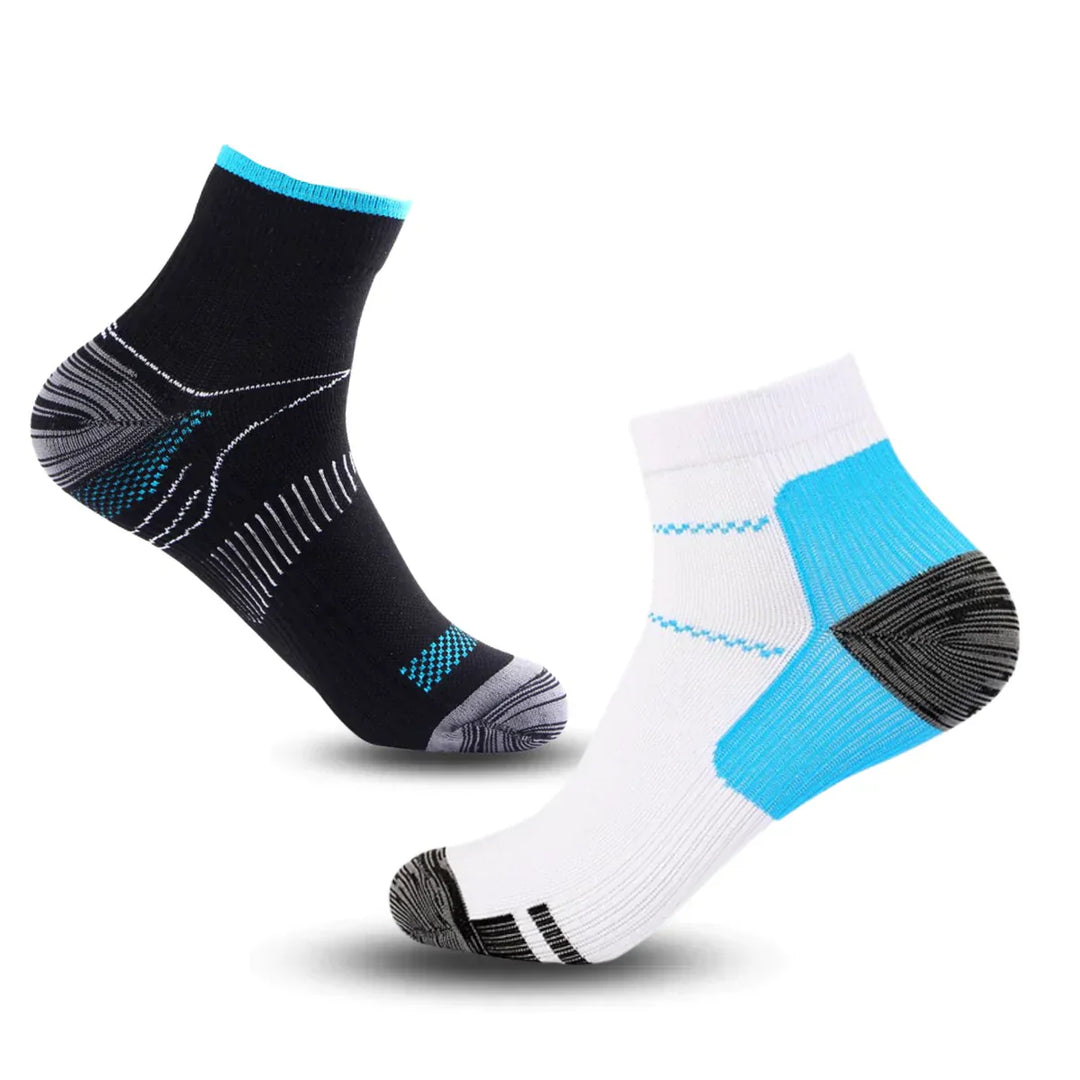 Compression socks - TheraSupport-2 pairs black + 2 pairs white-3.5 to 8.0-Nora Luxe