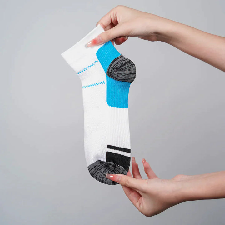 Compression socks - TheraSupport-2 pairs black + 2 pairs white-3.5 to 8.0-Nora Luxe