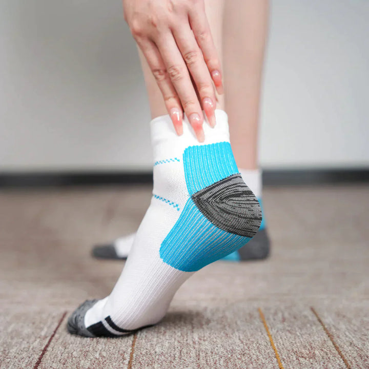 Compression socks - TheraSupport-2 pairs black + 2 pairs white-3.5 to 8.0-Nora Luxe