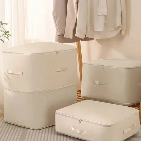 Compression Storage Bags - VacuumEase-Beige-L(20.47x16.54x11.81 inches)-Nora Luxe