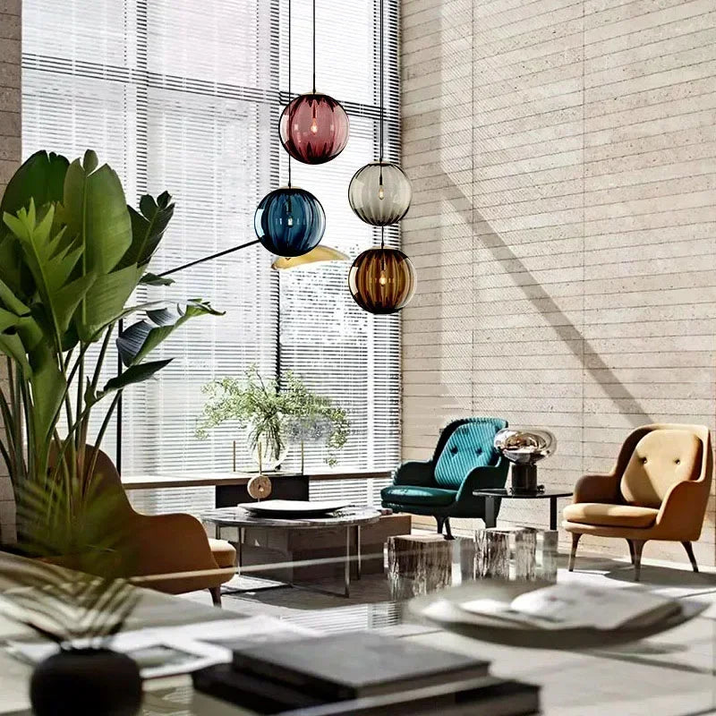 Contemporary LED Pendant Light - LumiWave-Smoky grey-5.91 inches-Nora Luxe