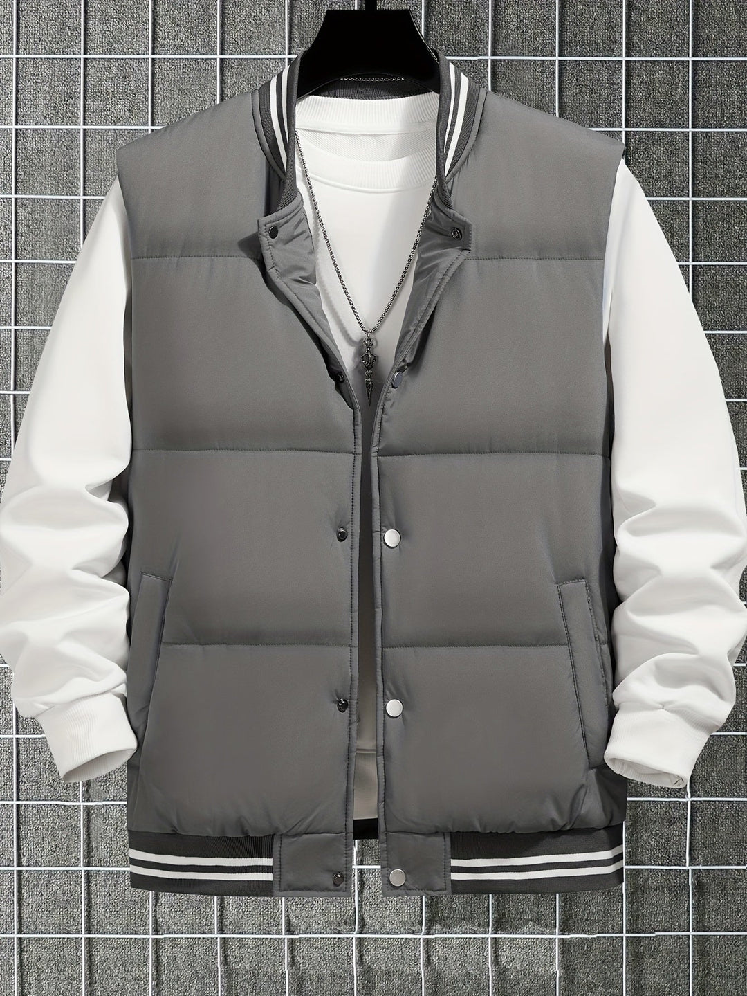 Contrast Colour Striped Gilet - Noah-Black-XS-Nora Luxe