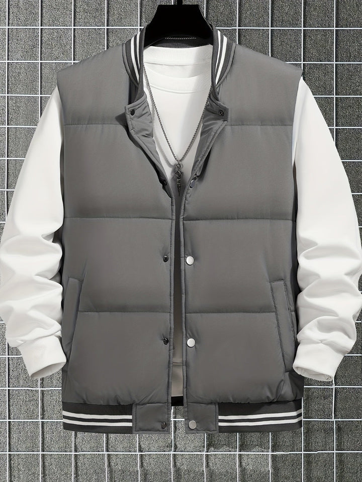 Contrast Colour Striped Gilet - Noah-Black-XS-Nora Luxe