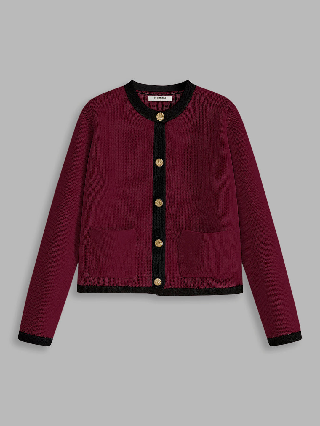 Contrast Trim Vest for Women - Serena-Bordeaux-XS-Nora Luxe