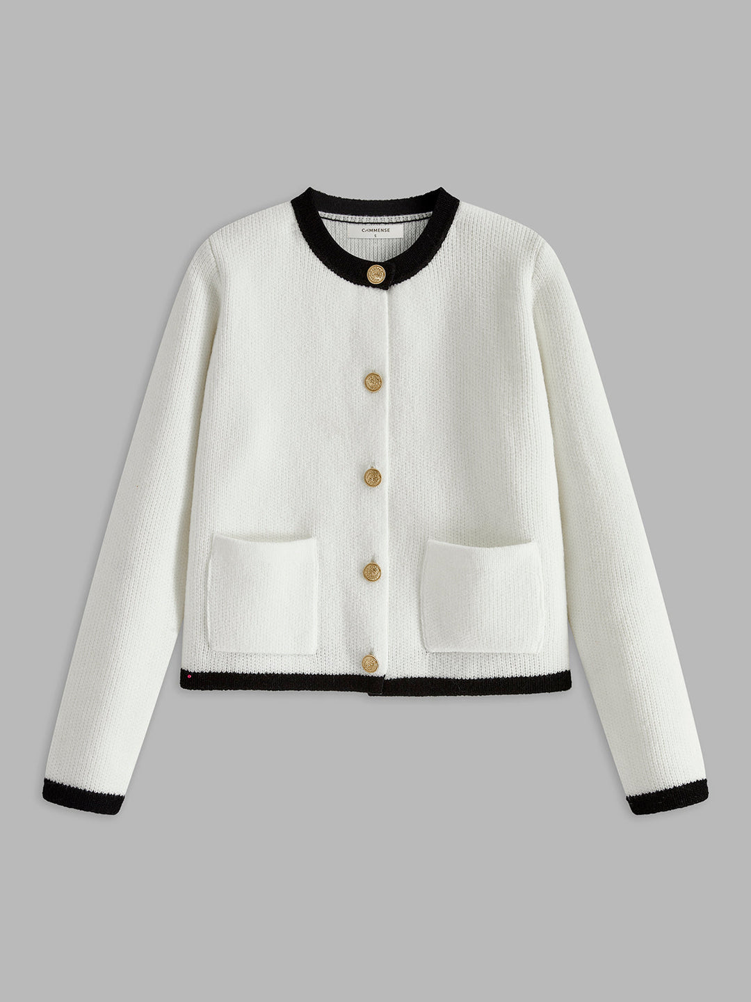 Contrast Trim Vest for Women - Serena-White-XS-Nora Luxe