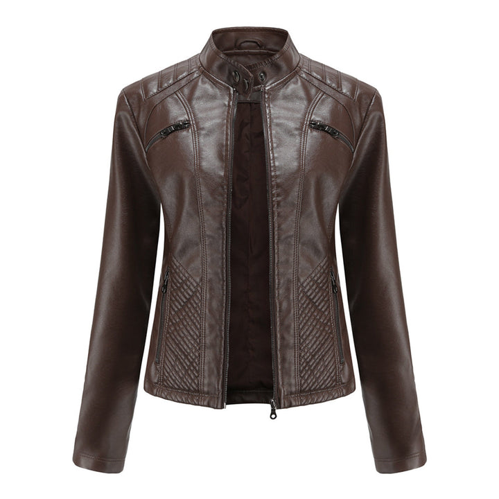 Cool Leather Ladies Jacket - Nova-Dark brown-XS-Nora Luxe