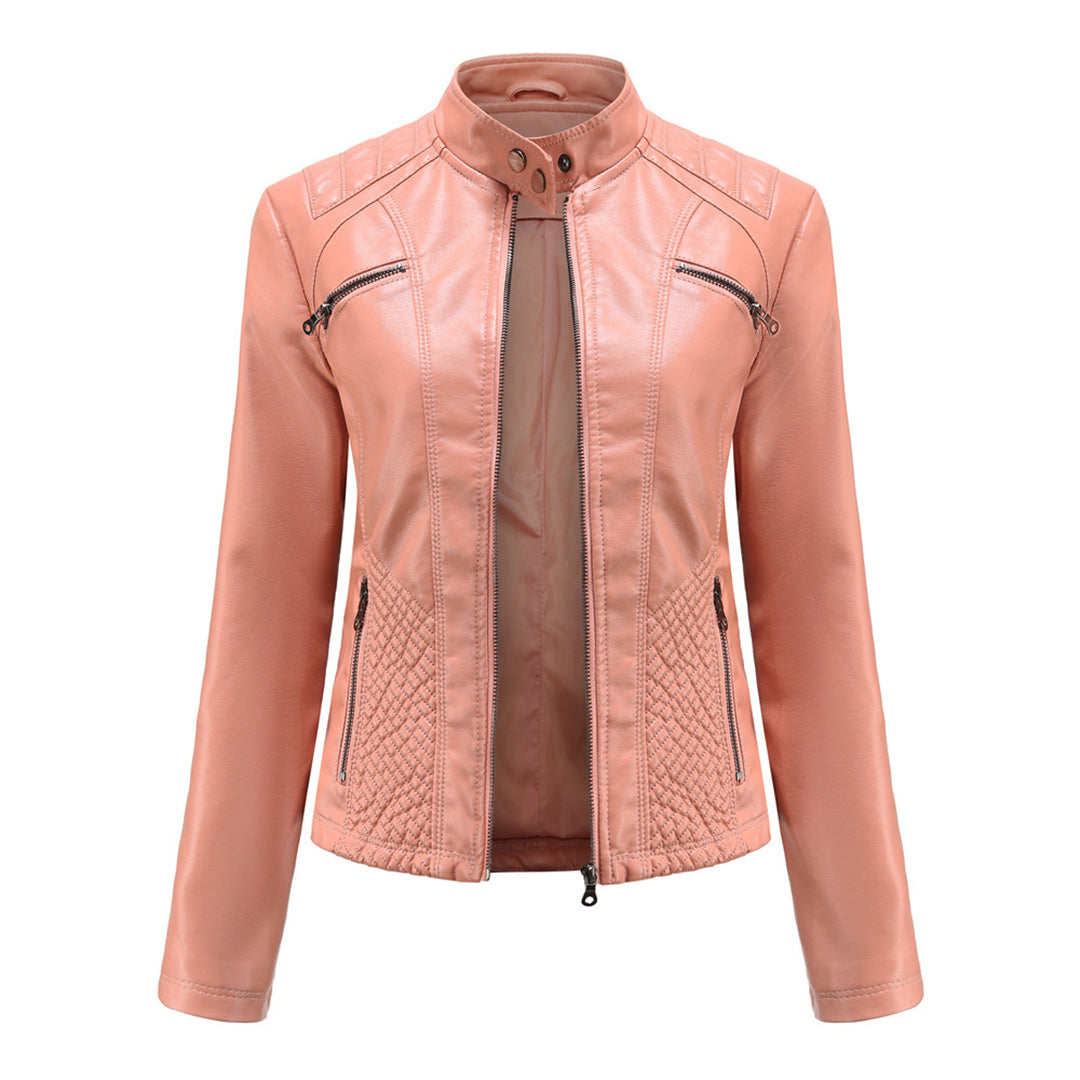Cool Leather Ladies Jacket - Nova-Pink-XS-Nora Luxe