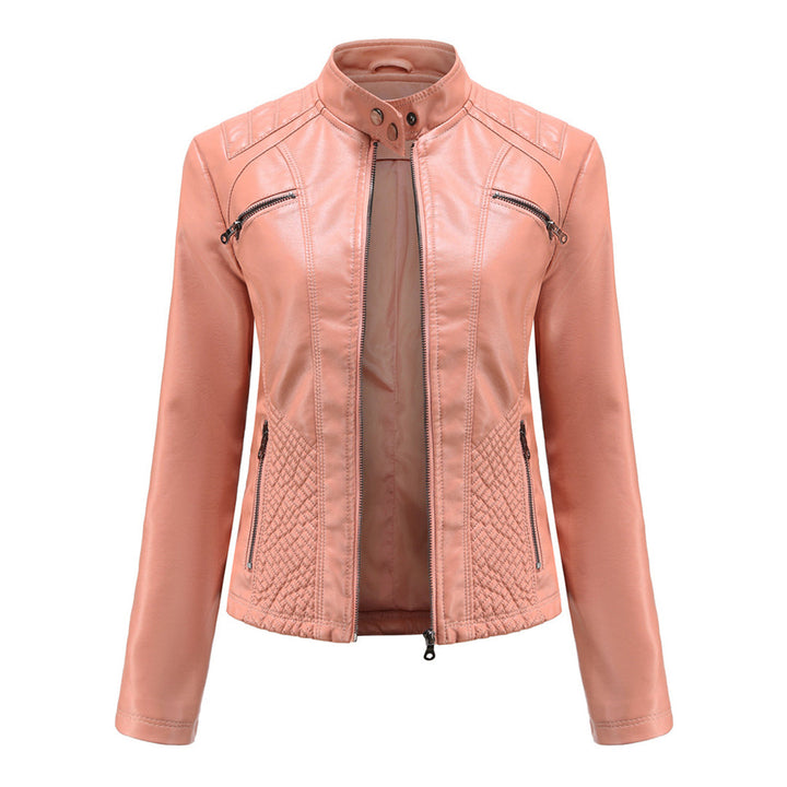 Cool Leather Ladies Jacket - Nova-Pink-XS-Nora Luxe