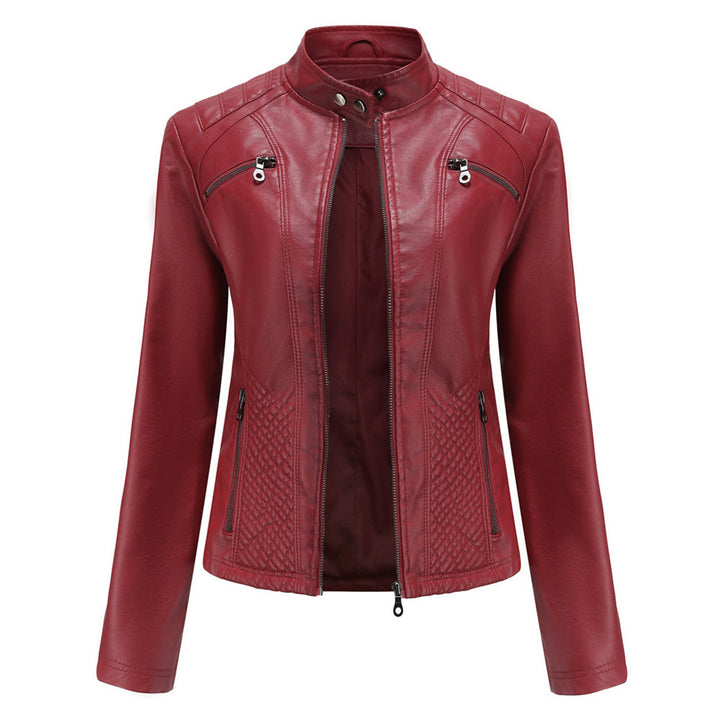 Cool Leather Ladies Jacket - Nova-Red-XS-Nora Luxe